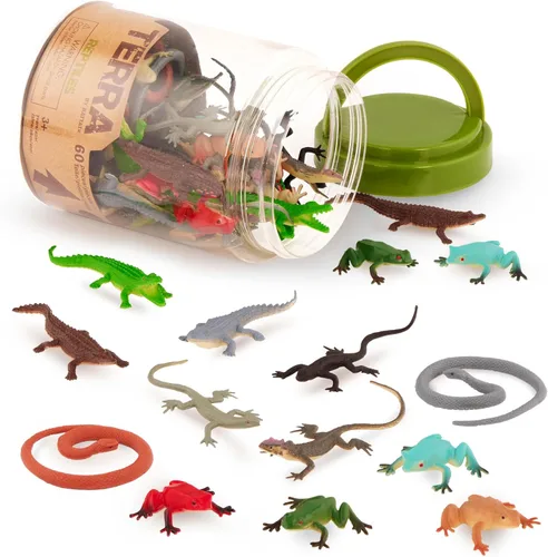Miniatura 10 de Terra by Battat – Tubo de juguete de 60 piezas de insectos y bichos – Mini figuras de animales de plástico para niños – Hormigas, escorpiones