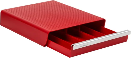 Miniatura 7 de Mind Reader Cajón de cápsulas de café de una sola porción, capacidad de 30 cápsulas, organizador de encimera, 10.5"L x 12.75"A x 2.5"Al, rojo