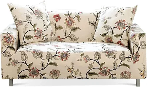 Miniatura 15 de Fundas elásticas para sofá de 1 plaza estampadas, fundas para sillón de 1 plaza universal, de 1 plaza con 1 funda de almohada