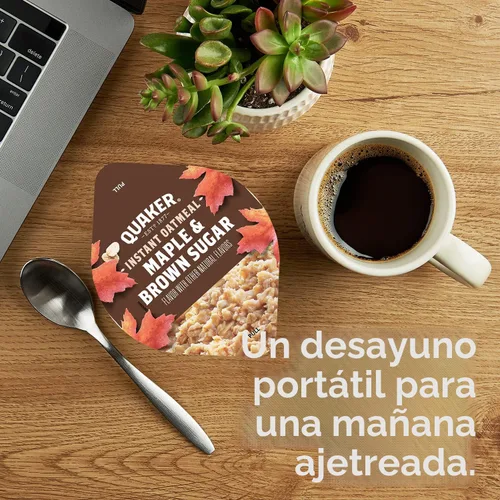 Miniatura 4 de Quaker - Tazas de avena instantánea de arce y azúcar morena, 1.69 onzas (paquete de 12)