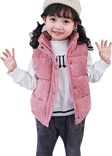 Miniatura 5 de Chaleco de Navidad para niñas pequeñas, chaleco de forro polar mullido sin mangas, con bolsillos, ropa exterior