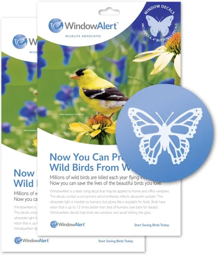 Miniatura 14 de WindowAlert Cobertura Anticolisión de Copo de Nieve - Adhesivo de Ventana UV-Reflectante para Proteger a las Aves Silvestres de Colisiones contra