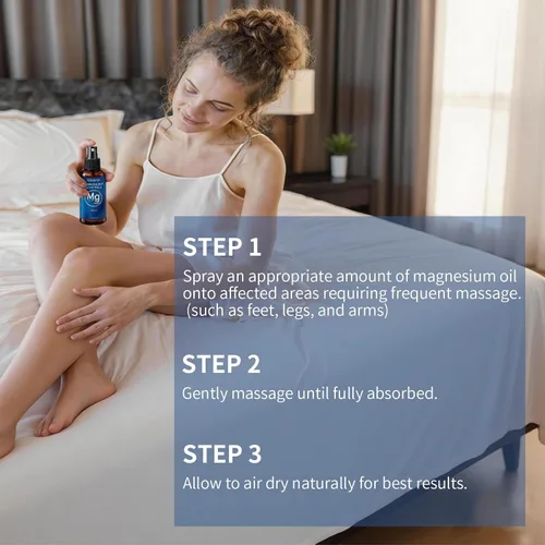 Miniatura 7 de Spray de aceite USP de magnesio de alta pureza con lavanda, cloruro de magnesio puro de fuerza para recuperación muscular, mejor sueño, alivio