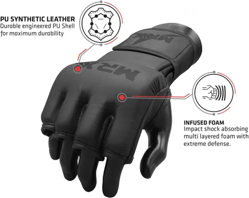 Miniatura 3 de MRX MMA - Guantes de boxeo para hombre, guantes de boxeo de boxeo, entrenamiento de kickboxing y combate, guantes de boxeo, guantes de boxeo