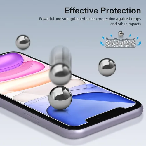 Miniatura 7 de Protector de pantalla para iPhone XC, cristal templado resistente a los arañazos, 4