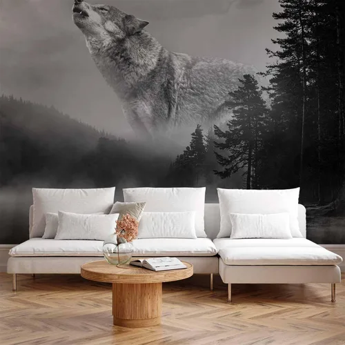 Miniatura 2 de artgeist Mural para pared Animal lobo 98x69 pulgadas - Papel tapiz no tejido de forro polar Decoración de pared Impresión fotográfica Diseño