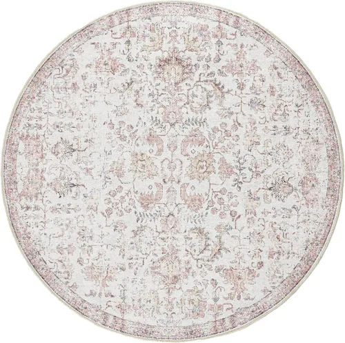 Miniatura 27 de jinchan Kalen - Alfombra de área lavable con diseño floral vintage, alfombra de entrada de medio círculo de 2 x 3, tapete de media luna de pelo