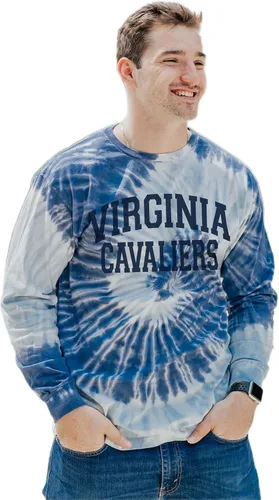Miniatura 30 de Blue 84 Camiseta de manga larga con licencia oficial de la NCAA para mujer, teñido anudado