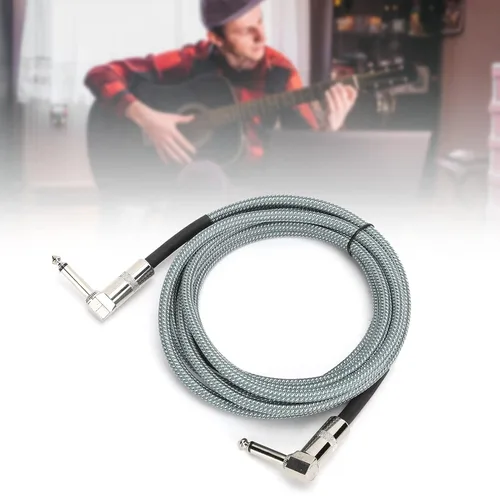 Miniatura 6 de Hilitand Cable de guitarra – Cable amplificador de guitarra de audio de cabeza macho de 0.250 in, cable amplificador de guitarra eléctrica de 10