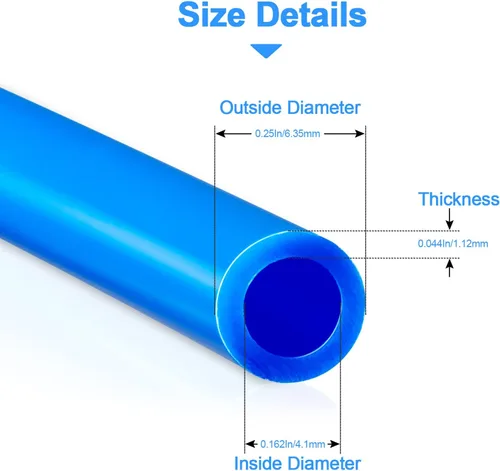 Miniatura 3 de Tubo de agua O.D.RO de 20 pies de 1/4 de pulgada, tubo certificado NSF para sistema de filtro de purificador de agua RO (ósmosis inversa), manguera
