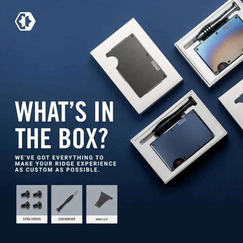 Miniatura 37 de Ridge - Cartera para hombre – Cartera compacta minimalista delgada y portatarjetas, billetera con bolsillo frontal protegido RFID para hombres
