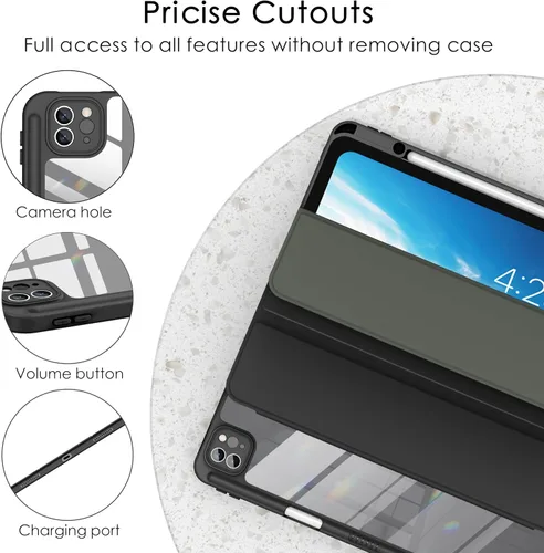 Miniatura 3 de Soke Funda para Nuevo iPad Air de 13 Pulgadas (M3 2025/M2 2024) con Soporte para Lápiz, [Activación/Suspensión Automática + Protección de Cámara]