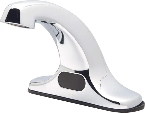 Zurn Z6915-XL-N AquaSense Juego central de grifo con sensor de flujo laminar de 0.5 GPM y boquilla de montaje en cubierta de 4 pulgadas en cromo
