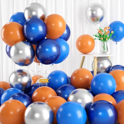 Miniatura 9 de Globos azul turquesa, 60 unidades de globos azul turquesa con globo azul metálico transparente, globos pastel azul bebé perla y turquesa