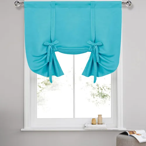 Miniatura 67 de DWCN Cortinas Opacas - Persiana Enrollable con Lazos para Ventana, Aislamiento Térmico, Oscurecimiento de Habitación, Cortinas con Bolsillo