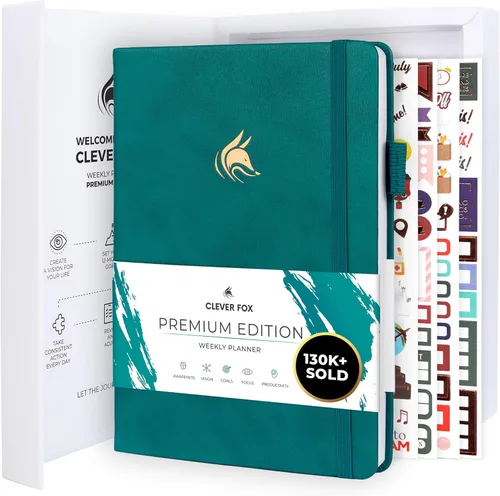 Miniatura 19 de Clever Fox Planificador edición premium, planificador semanal y mensual de lujo sin fecha para aumentar la productividad y alcanzar tus