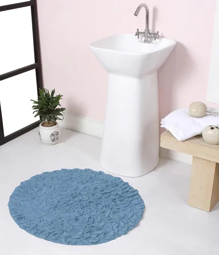 Miniatura 131 de Home Weavers Bell Flower Collection - Tapetes de baño copetudos 100 % algodón, extrasuaves y absorbentes, antideslizantes, lavables a máquina, lino