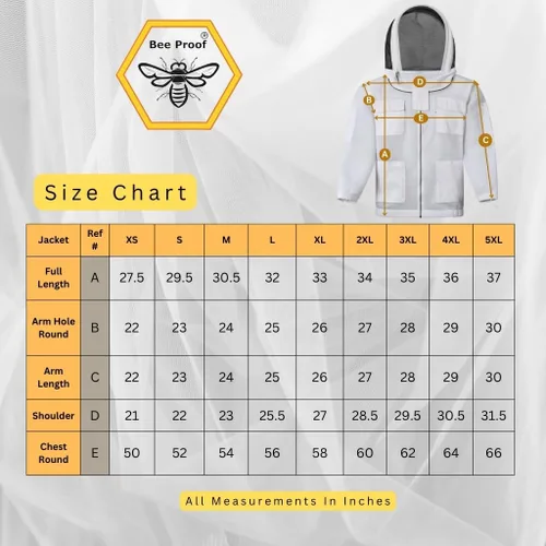 Miniatura 4 de BP-302 Apicultura con velo de 3 capas ultra ventilado con cremalleras YKK y cercas de seguridad para velo redondo marrón profesional (3XL)