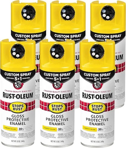Miniatura 46 de Rust-Oleum 376855 - Pintura en aerosol antióxido personalizada 5 en 1, 12 onzas, color negro mate, (paquete de 1)