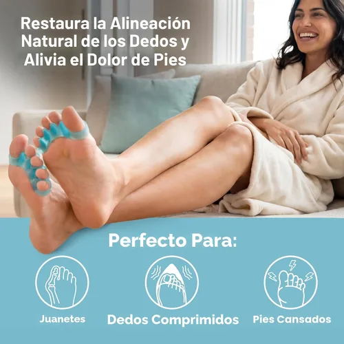 Miniatura 2 de Mind Bodhi Separadores de dedos de los pies/Espaciadores de dedos de los pies - Para hombres y mujeres - Tamaño grande - Negro