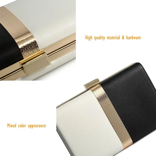 Miniatura 4 de CARIEDO Bolso de mano de noche para mujer, bolso cruzado para boda, bolso de novia para cóctel, fiesta, baile de graduación