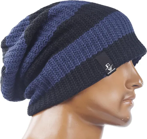 Miniatura 72 de FORBUSITE Gorro de punto largo holgado para hombre para verano e invierno, de gran