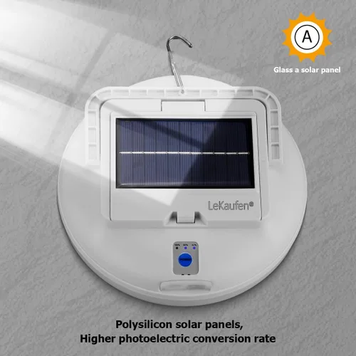 Miniatura 5 de Luz solar para campamento, 4500 lm, recargable, impermeable, para campamento, senderismo, huracán, cortes de energía, emergencia en el hogar