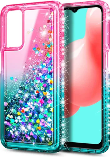Miniatura 3 de NZND Funda para Samsung Galaxy A32 5G con protector de pantalla de vidrio templado (cobertura completa), soporte de anillo/correa para la muñeca