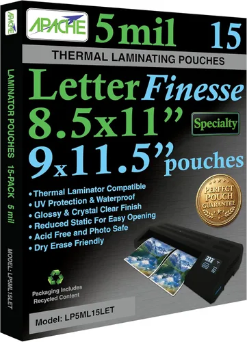 Miniatura 20 de Apache Map Banner Size Laminating Pouches, 3 Mil, 5 Pack, 18 x 120 Inch Pouch Size Laminating Sheets, Thermal Laminator Compatible, Super Clear