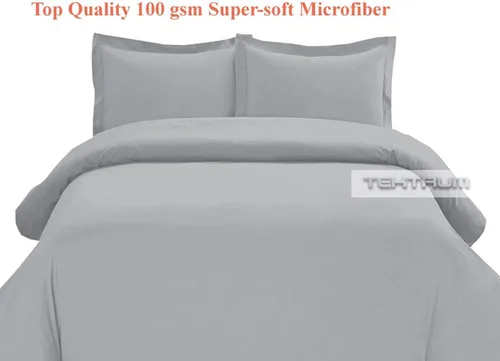 Miniatura 3 de Tektrum Juego de funda de edredón de 3 piezas de 3 piezas con cierre de botón, colección 1800 Supreme, súper suave, de lujo, duradero, de microfibra