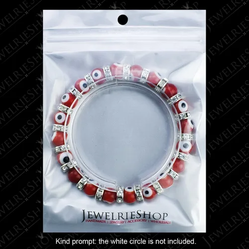Miniatura 5 de Pulsera con cuentas de mal de ojo turco, con abalorio de vidrio veneciano con espaciadores rondelle