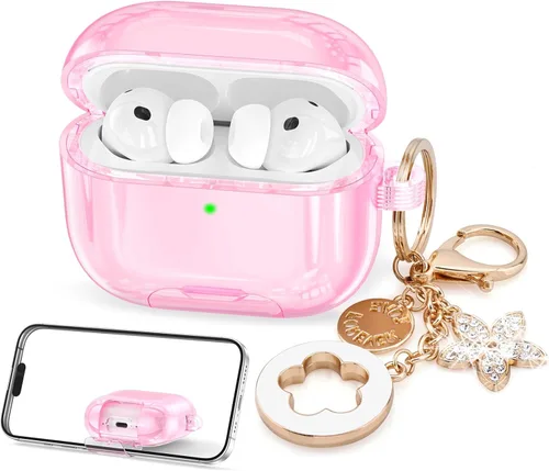 Miniatura 23 de Funda para Apple Airpods iPods Pro 3, fundas transparentes 2025 lindas mujeres, VISOOM Cute Air Pods Pro3 funda transparente para Airpods iPods Pro