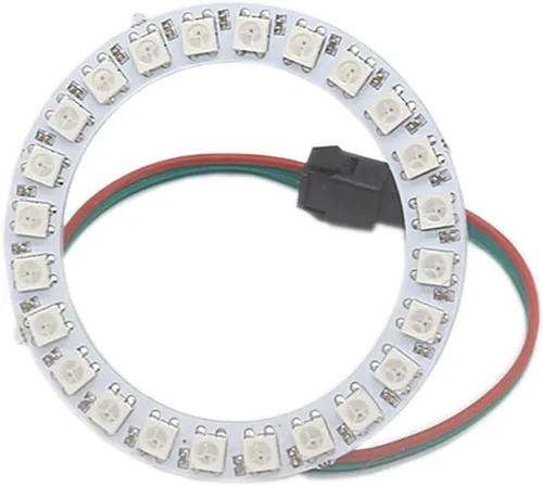 Miniatura 7 de WS2812 8 LED Pixel Ring Black PCB direccionable LED módulos 2812 IC RGB a todo color redondo llevado círculo DC5V