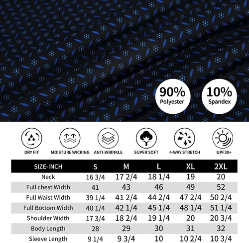 Miniatura 6 de Camisas de golf para hombre, secado rápido, manga corta, estampado de manga corta, que absorbe la humedad