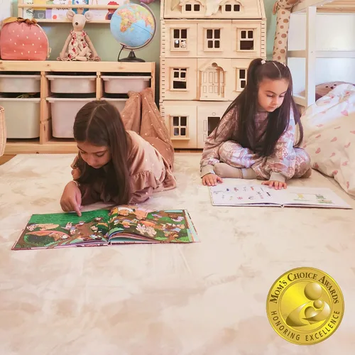Miniatura 7 de Hakuna Matte - Alfombra de juego prémium para bebé de terciopelo coral ultrasuave con espuma viscoelástica, antideslizante, resistente al agua,