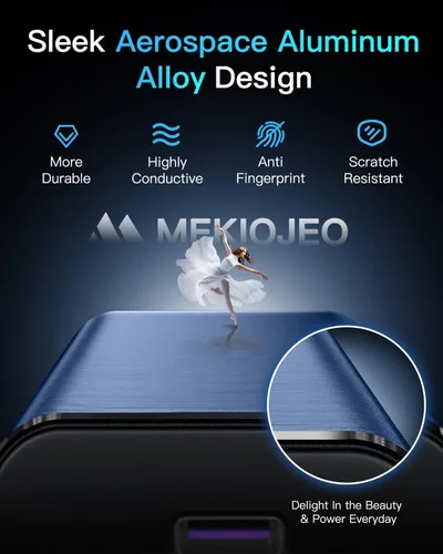 Miniatura 2 de MEKIOJEO 12 puertos de aleación de aluminio 380W estación de carga rápida USB C Bloque de cargador 65W cargador GaN para MacBook Pro/Air/iPad