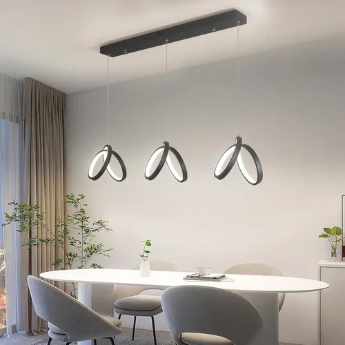 Modernos candelabros de isla – Aplicación remota e inteligente con atenuación ajustable, brillo brillante en 60-118 pies cuadrados, luces de techo 3