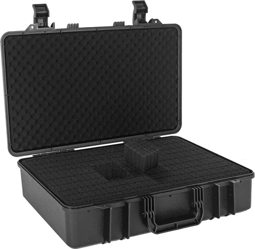 Miniatura 11 de Funda rígida protectora a prueba de golpes y resistente al agua con inserción de espuma DIY personalizada para cámara, etc, 11 X 9.5 X 5 pulgadas