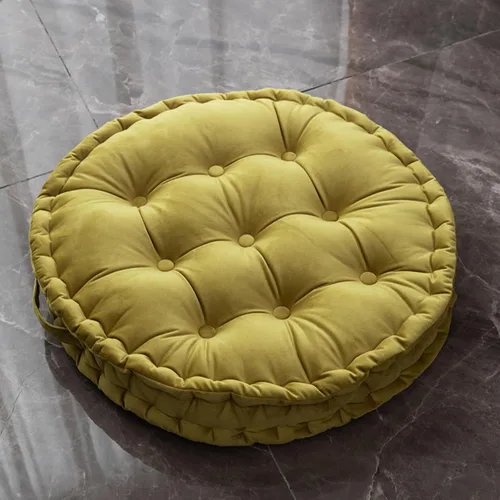 Miniatura 15 de MOJUN Almohada redonda de meditación, almohadas grandes para adultos, almohada redonda gruesa de terciopelo holandés con asa para yoga, sala de Azul