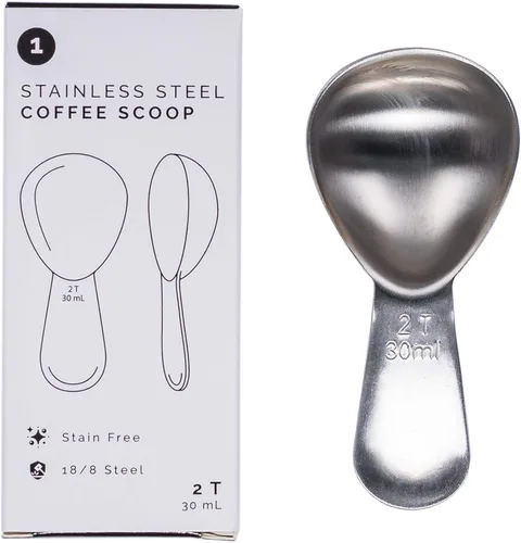 Miniatura 8 de Cuchara de café de 2 cucharadas – Negro cepillado – Acero inoxidable – Cuchara de medición precisa para café, té y más – Mango ergonómico