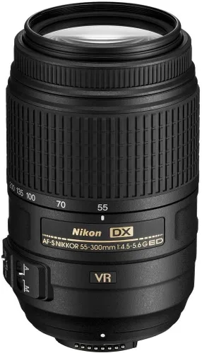 Nikon AF-S DX NIKKOR 55-300mm f/4.5-5.6G ED lente zoom de reducción de vibración con autofoco para cámaras Nikon DSLR