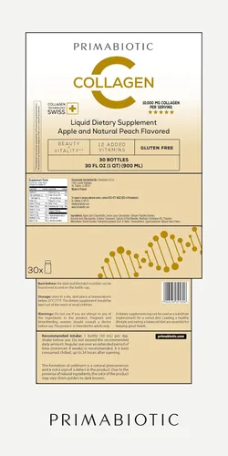 Miniatura 11 de PRIMABIOTIC Colágeno Líquido - Alto Contenido de Colágeno [10,000 Mg] Por Porción - Colágeno Hidrolizado y 12 Vitaminas - Sin Gluten - 900 Ml - Pack
