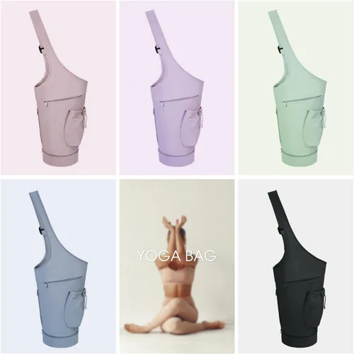 Miniatura 7 de Bolsa para esterilla de yoga sportsnew, bolsa de transporte larga con abertura grande, con bolsillo impermeable para artículos mojados y bolsillo