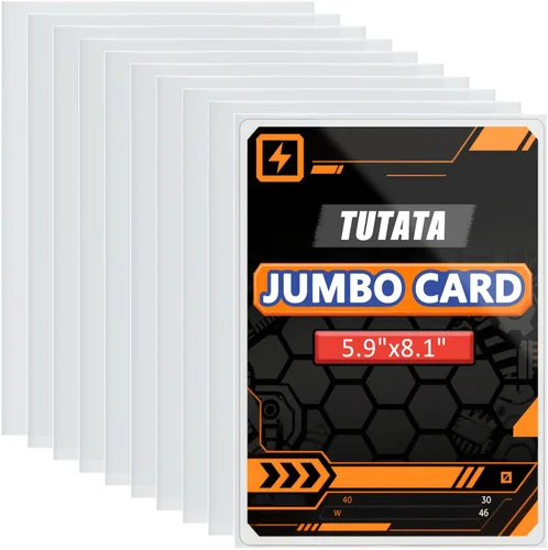Miniatura 8 de Jumbo-Fundas para tarjetas de 5.4 x 7.5 pulgadas, extra gruesas, de 4 mil, fundas protectoras para tarjetas grandes, paquete de 50