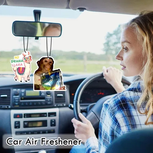 Miniatura 2 de 1 unidad de ambientador de coche, lindo ambientador de coche con diseño de hámster para espejo con aroma colgante, lindo accesorio para espejo
