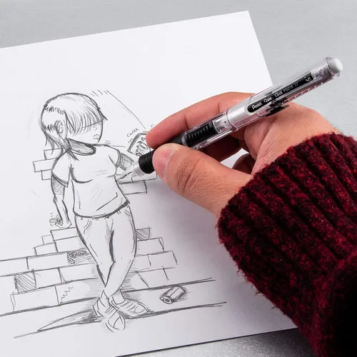 Miniatura 8 de Pentel QUICK CLICK - Portaminas (0.020 in), barril violeta, caja de 12 lápices (PD215V)