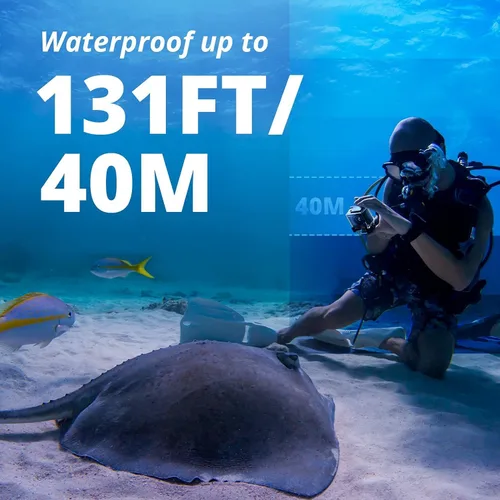 Miniatura 6 de Cámara de acción AKASO Brave 4 4K 30fps Ultra HD WiFi para deportes con FOV de 170°, estabilización de imagen, cámara sumergible impermeable a 131