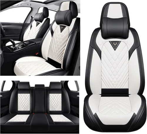 Miniatura 25 de Fundas de Asiento de Coche para Nissan Murano 2003-2026, Funda de Asiento Completa de Piel Nappa Impermeable, Protector de Asiento Automotriz