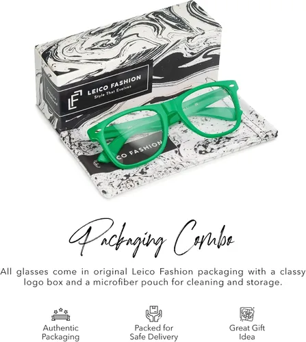 Miniatura 4 de LEICO FASHION Lentes transparentes sin receta retro para hombres y mujeres lentes falsos para disfraz de cosplay
