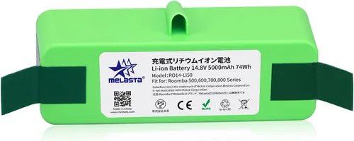 melasta Reemplazo de batería de iones de litio de 5000 mAh compatible con iRobot Roomba 500 600 700 800 Series 880 890 861 864 866 675 650 655 695